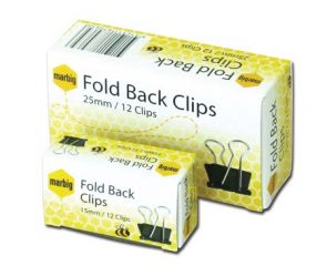 Marbig Foldback Clips 15mm pk12 product image