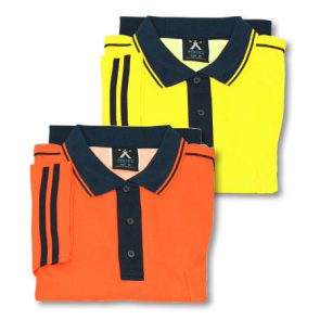 Polo Shirt Fl Orange/Blue Med product image
