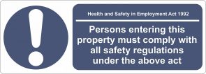 Health & Safety Sign 550x200mm product image