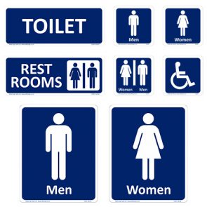 Rest Rooms Sign 300x120mm product image