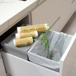 Compostable kitchen tidy liners