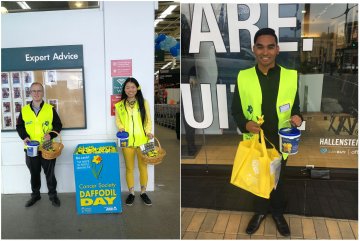 Primepac team taking part in Daffodil Day street collection