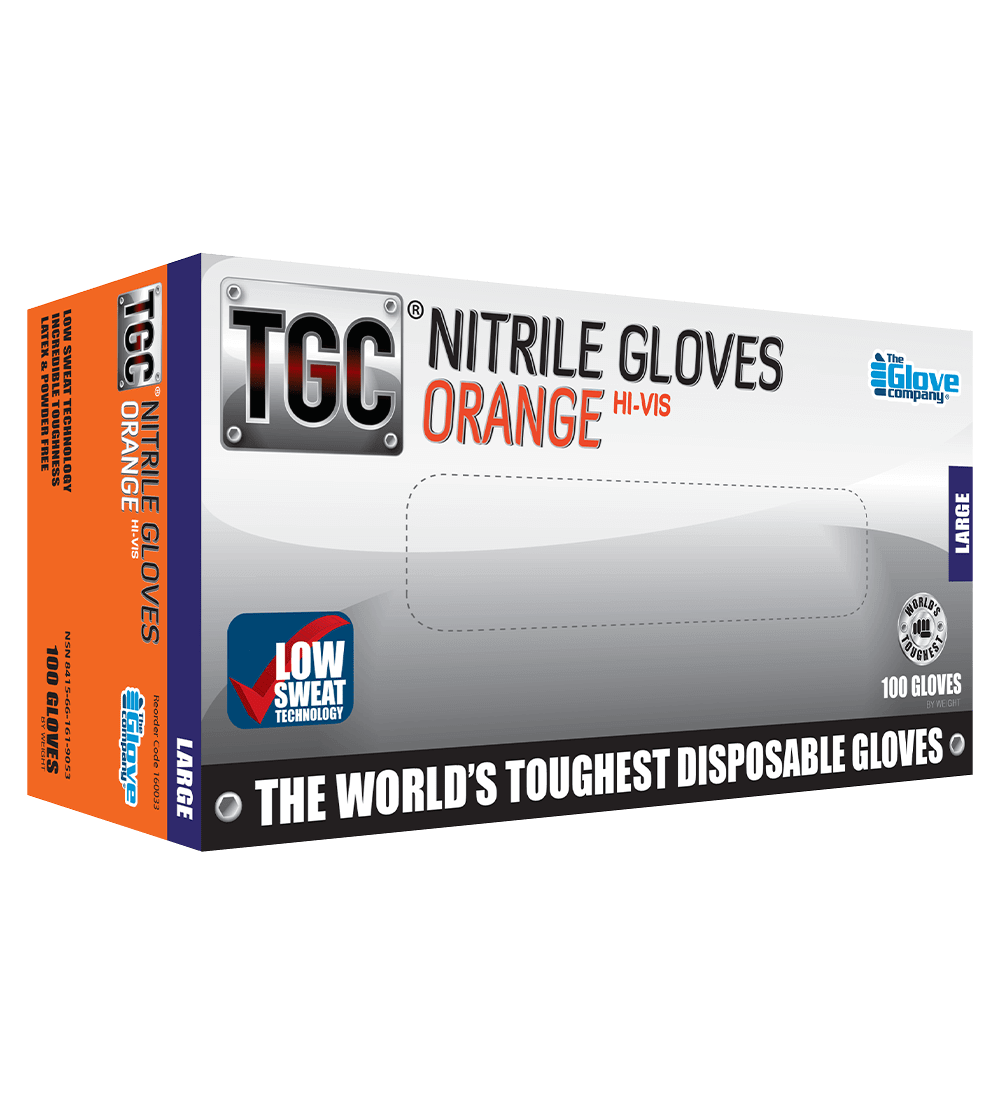 Orange Nitrile Gloves product image