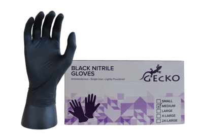 Black Nitrile Disposable Gloves GECKO product image
